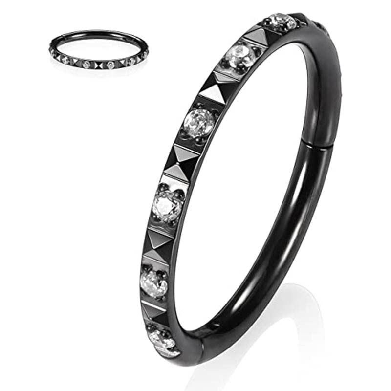 Hinged Segment Hoop with Chic CZ
