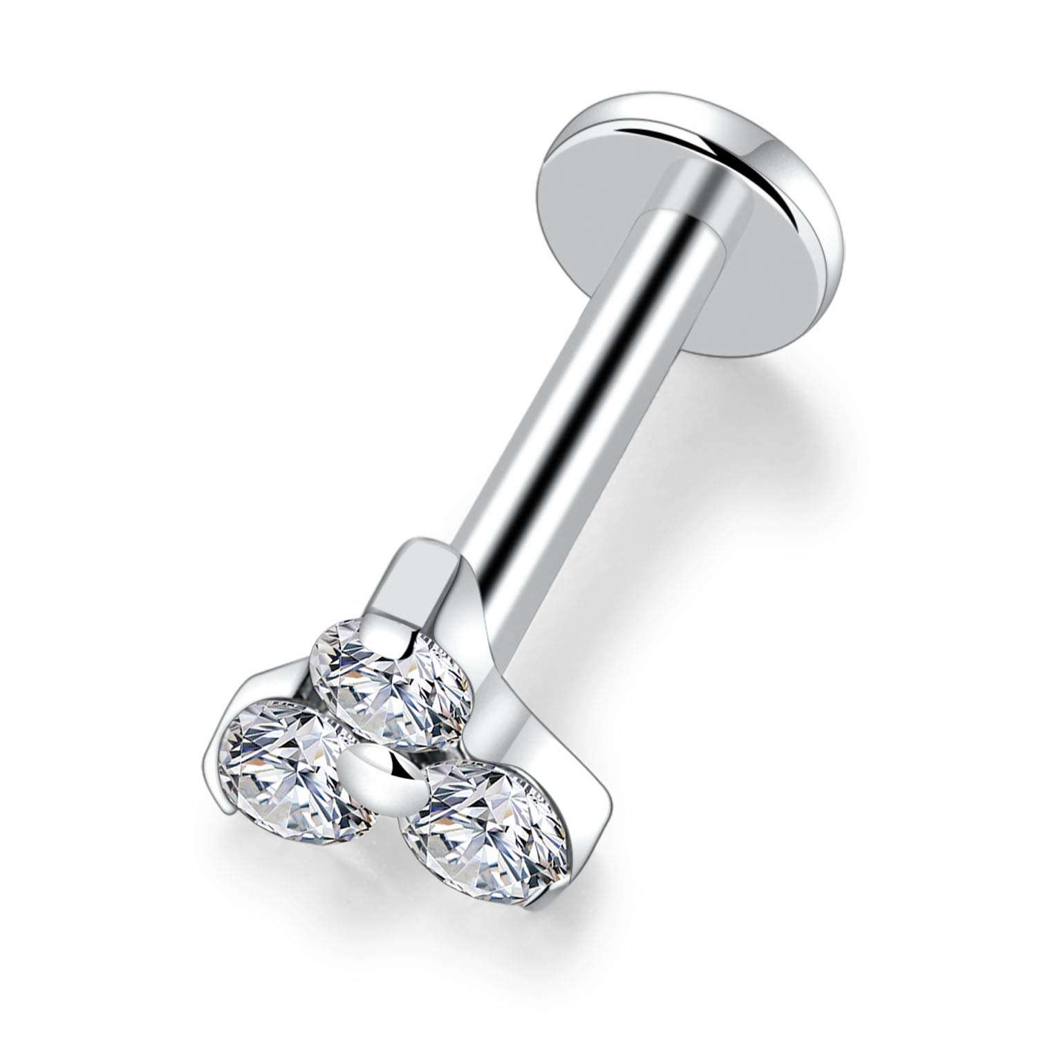 Fashionable Labret Stud with CZ