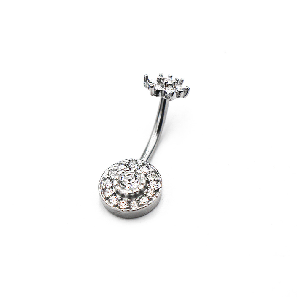 Flower-look Belly Button Bar