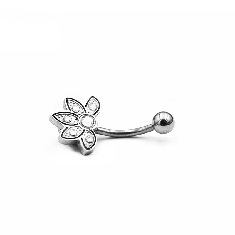 Belly Button Ring with CZ