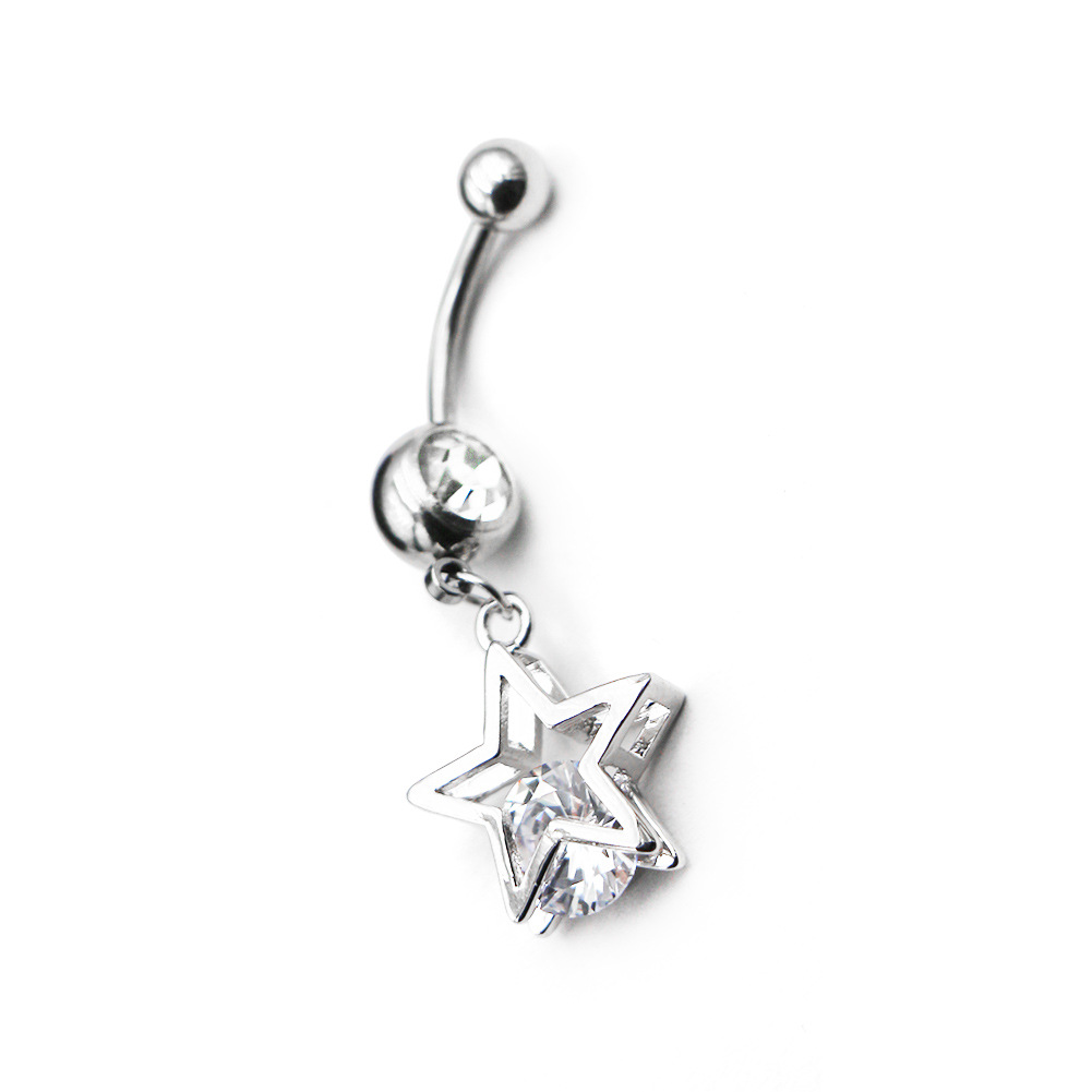 Belly Button Ring with Star Dangle