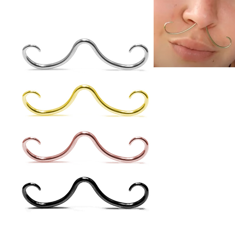 316L Stainless Steel Septum Beard Stud