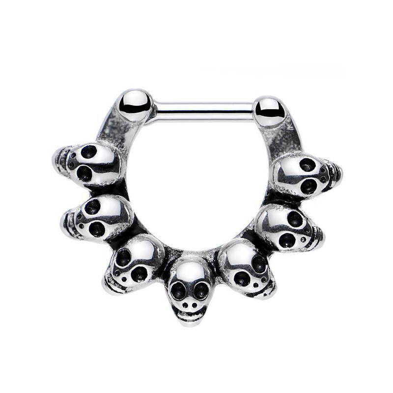 Nose Ring with Skulls