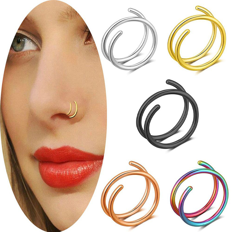 Twisted Nose Ring Made by 316L Stainless