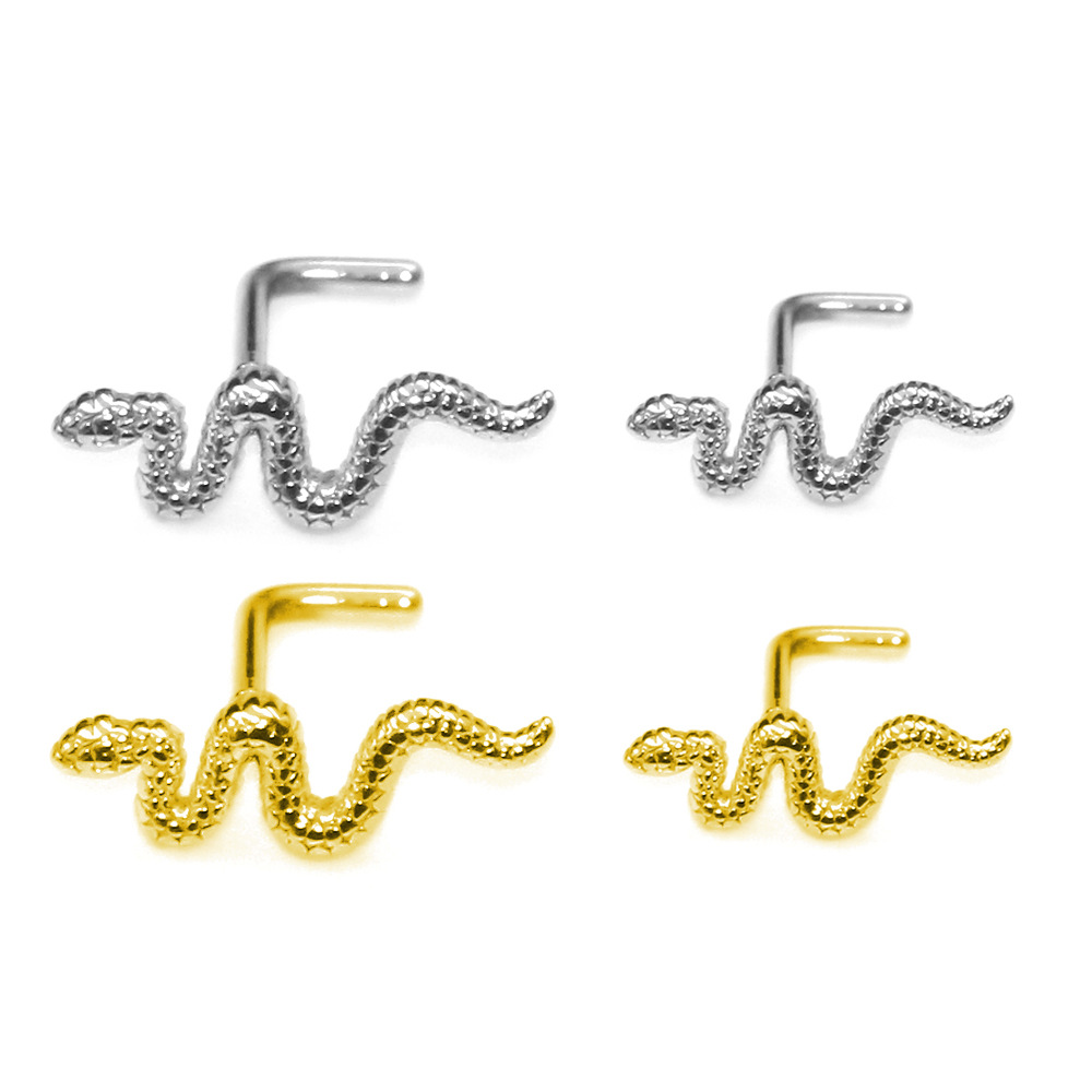 L-shaped Snake Nose Stud