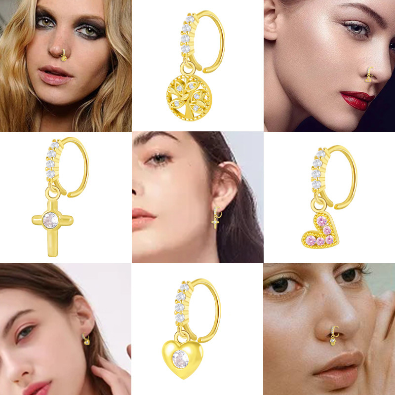 Nose Ring Hoop with Fashionable Dangles