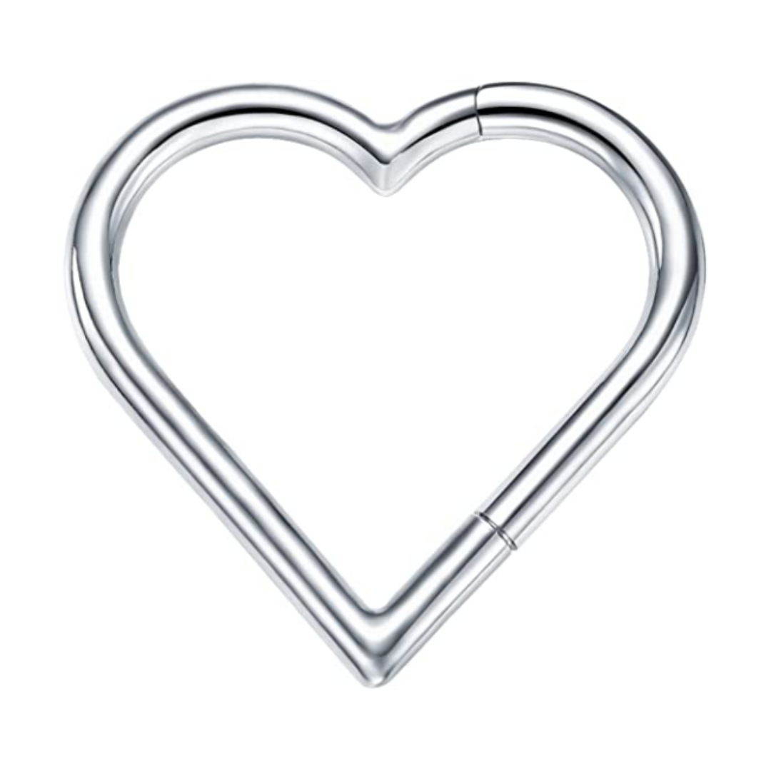 Heart Shaped Hinged Segment Hoop