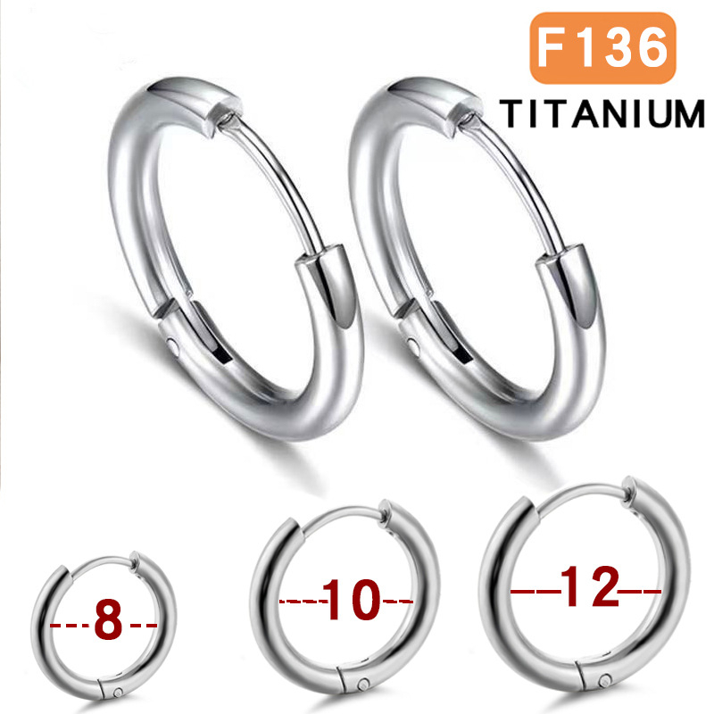 F136 Titanium Ear Hoops