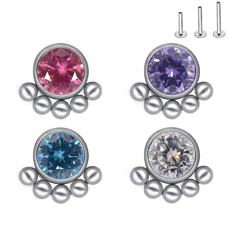 Piercing Stud with Chic CZ 