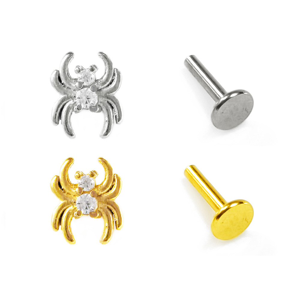 Crab Shaped Ear and Lip Stud