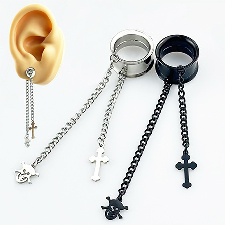 Ear Piercing Tunnel with Chains