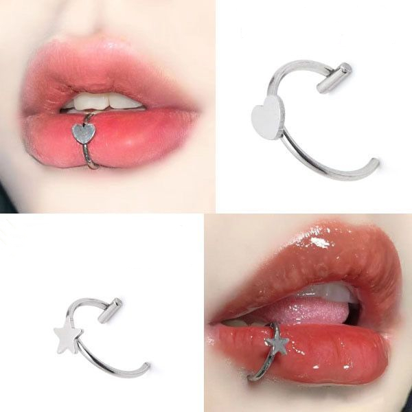 Non-pierced Labret Ring