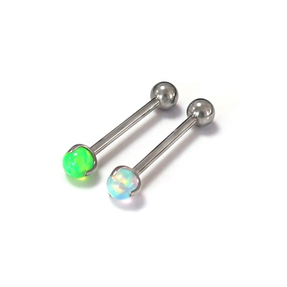 Industrial Barbell with Opal