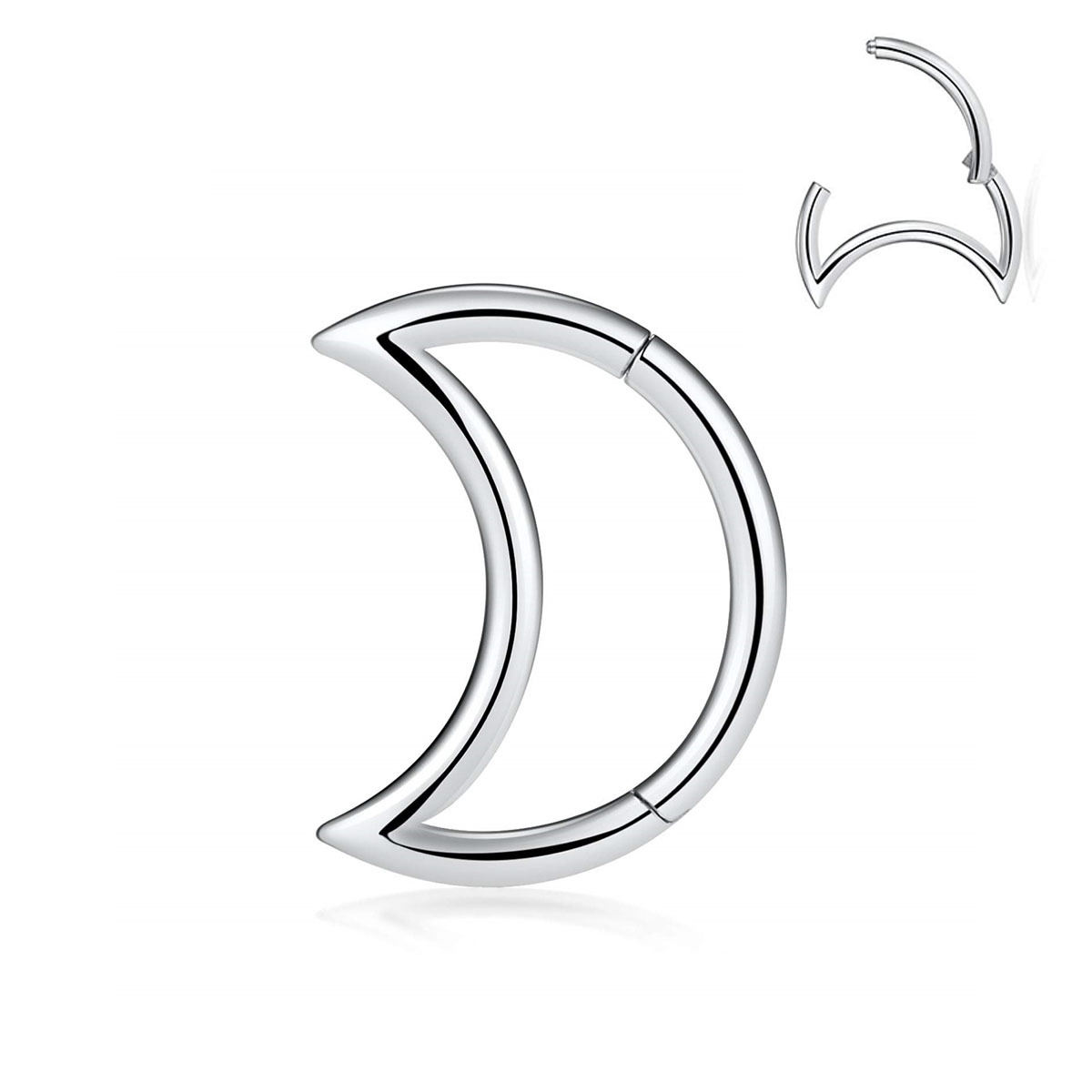 Moon Shaped Hinged Segment Hoop