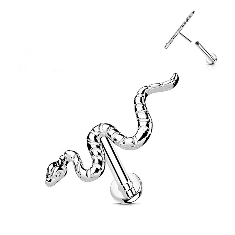 Threadless Snake Lip Stud