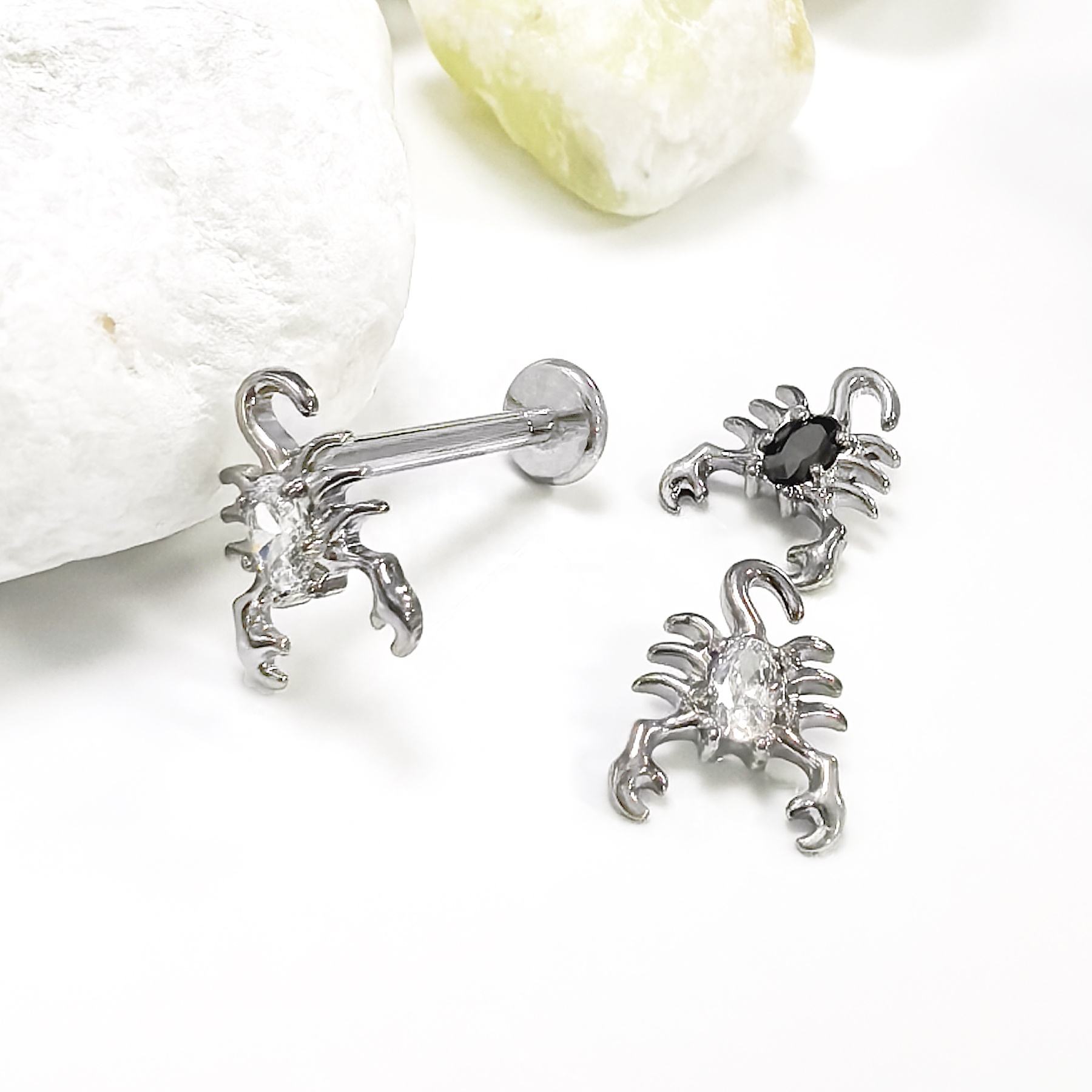 Scorpion-shaped Ear and Lip Stud