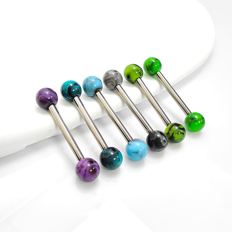 Barbell with Acrylic Balls