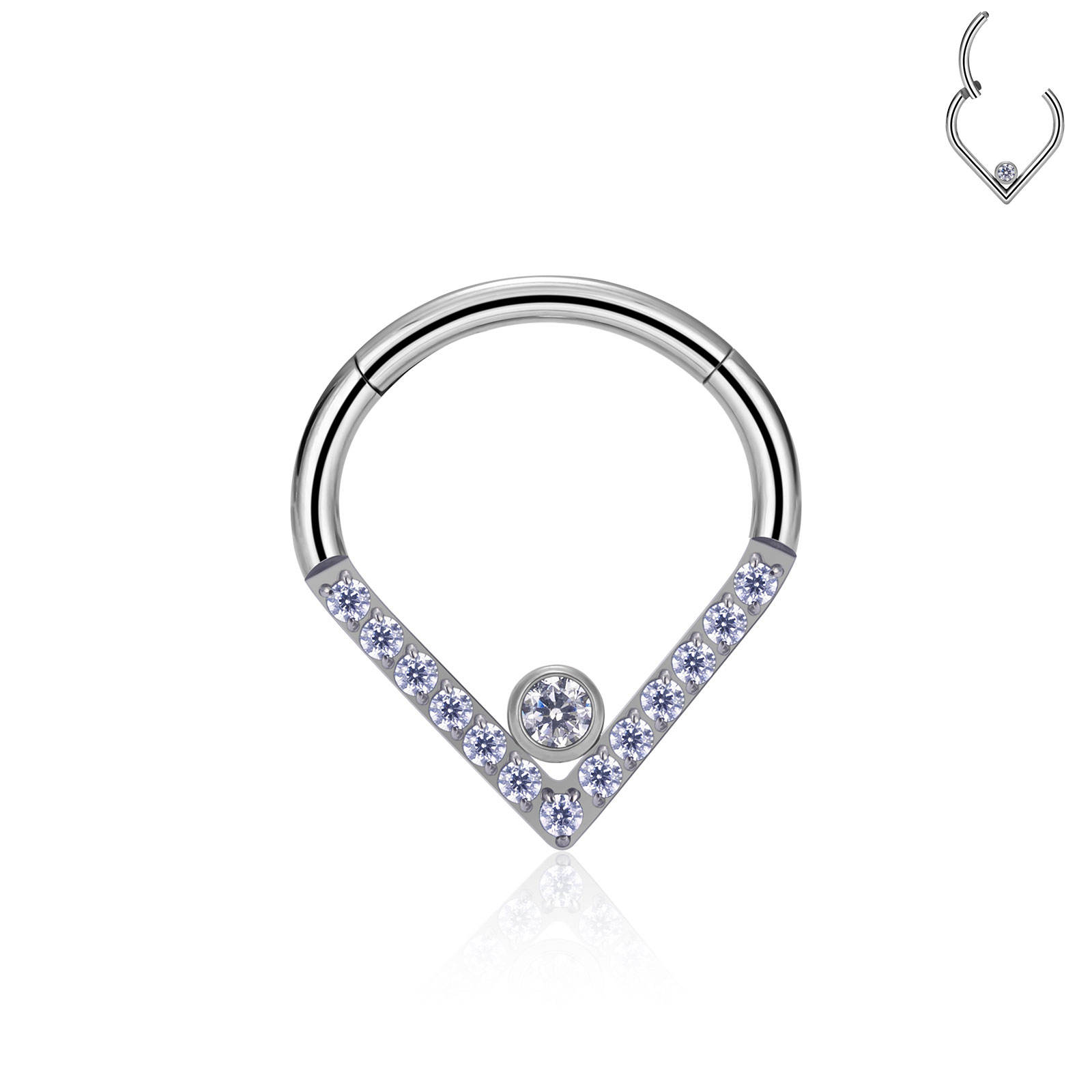 Hinged Segment Ring with CZ