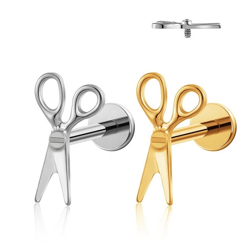 Scissors-shaped Ear Stud