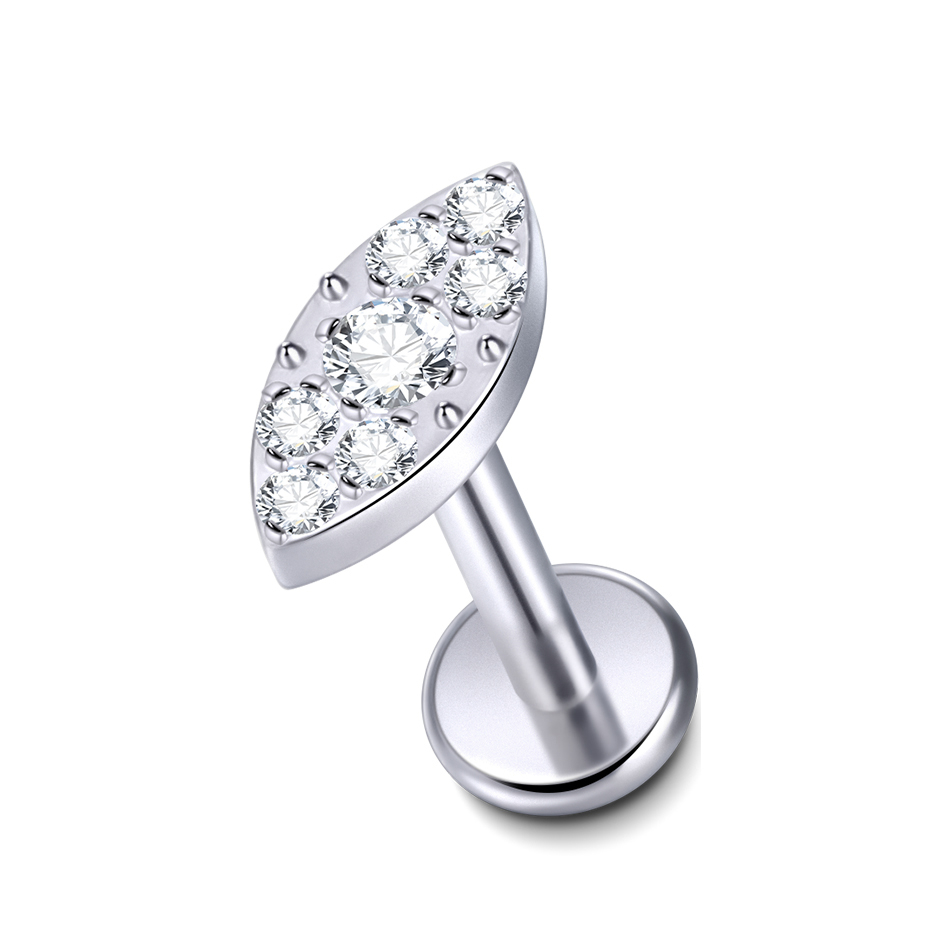 Ear and Lip Stud with CZ