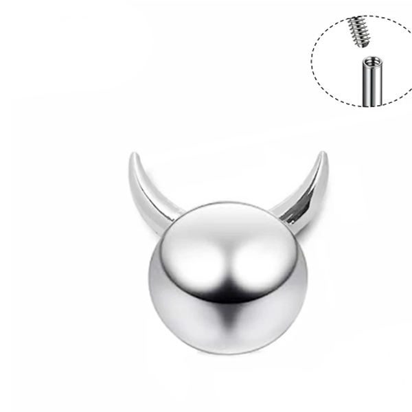 Devil-head Ear and Labret Stud