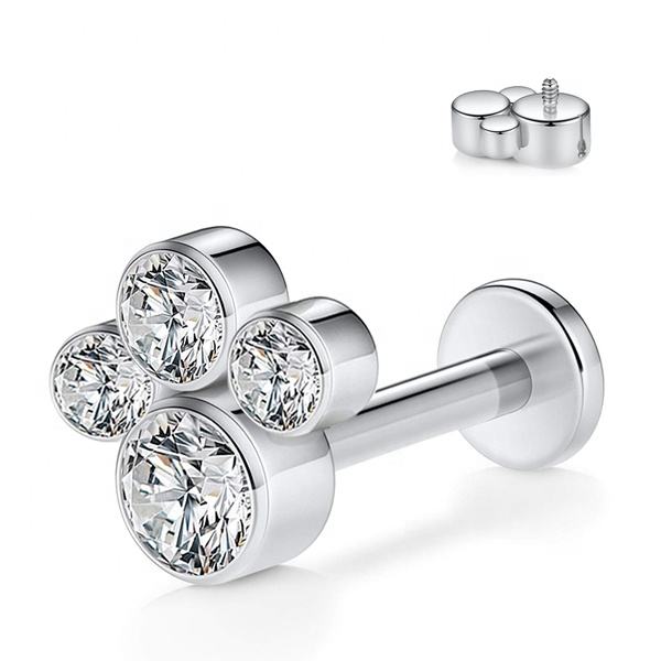 Internal Threaded Ear and Lip Stud