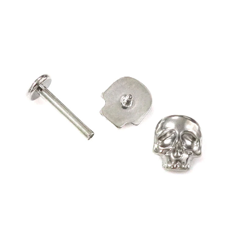 Skull-shaped Ear and Lip Stud