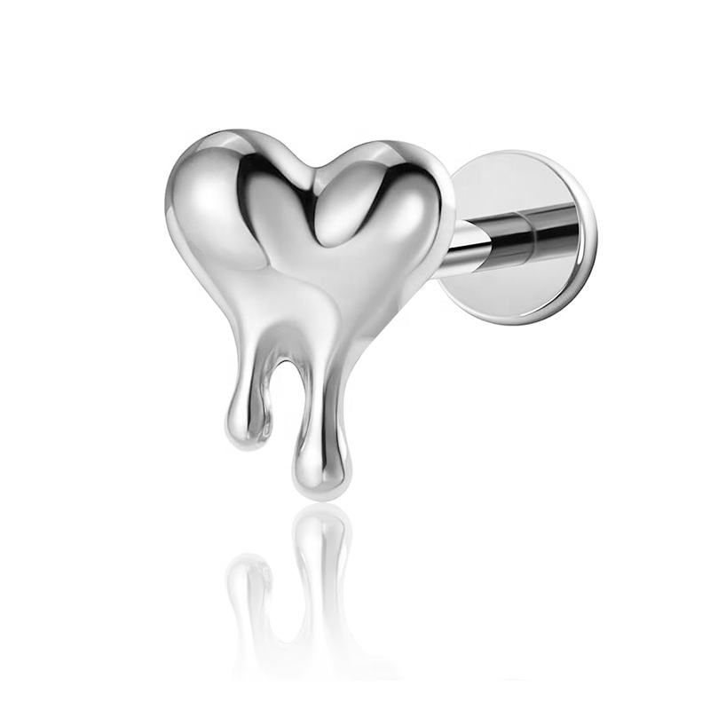 Heart-shaped Ear and Lip Stud