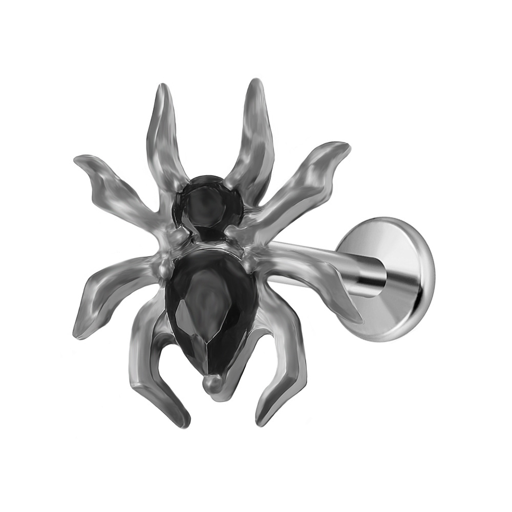 Spider-shaped Ear and Lip Stud