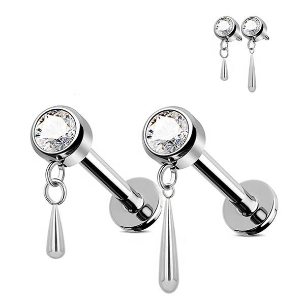 Waterdrop-shaped Ear Stud