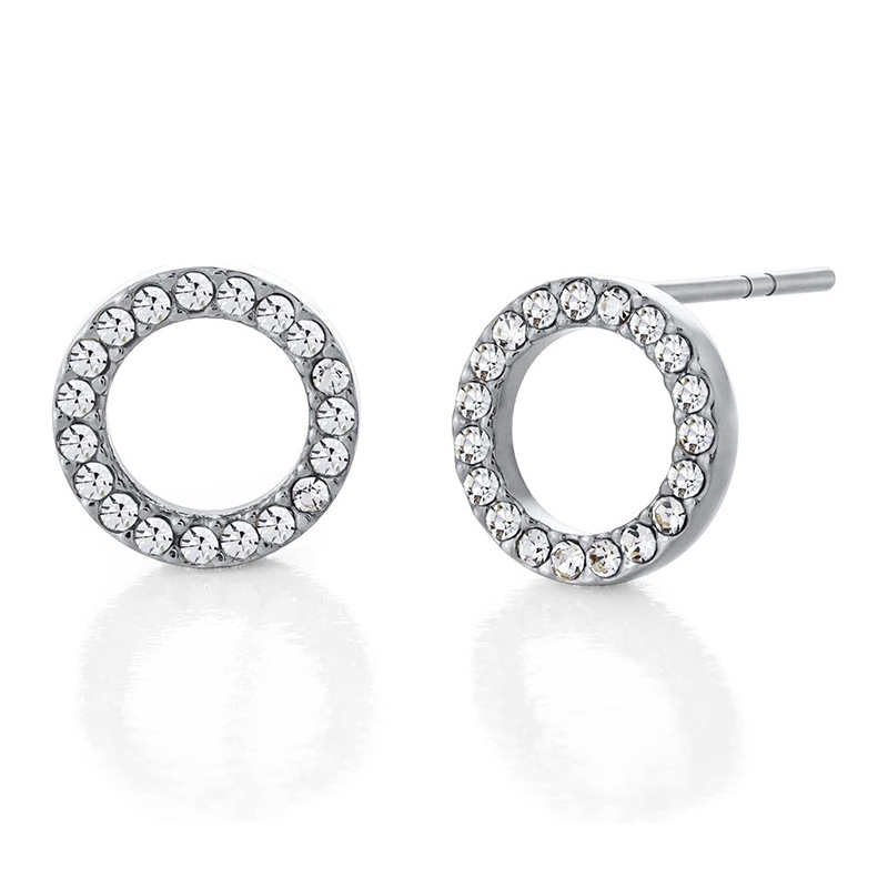 Titanium Ear Stud with CZ