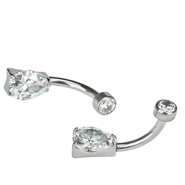 Belly Bar with CZ