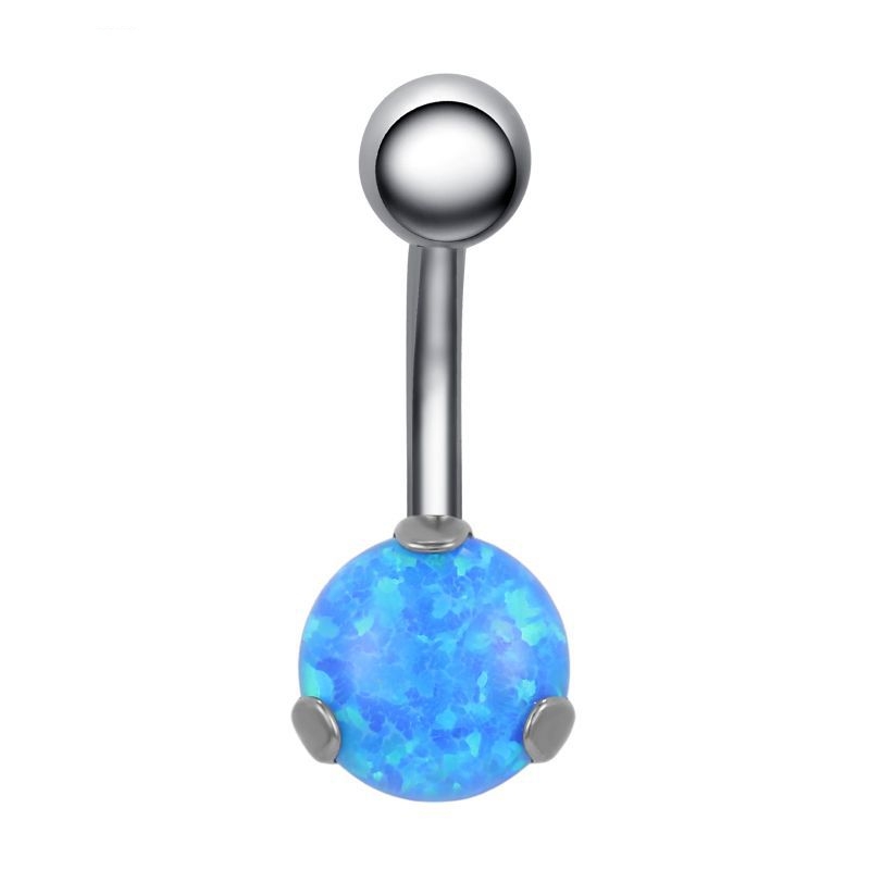 Belly Button Ring with Opal