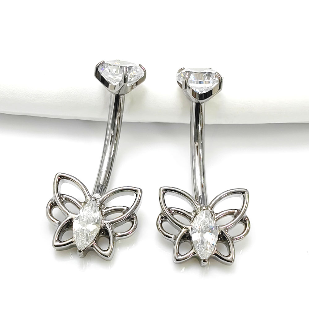 Butterfluy-shaped Belly Button Ring