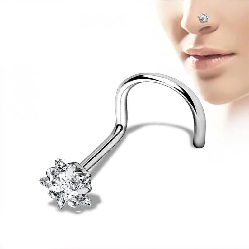 Nostril Stud with Star Head