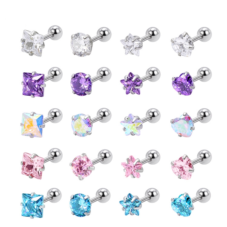 Earring Stud with CZ