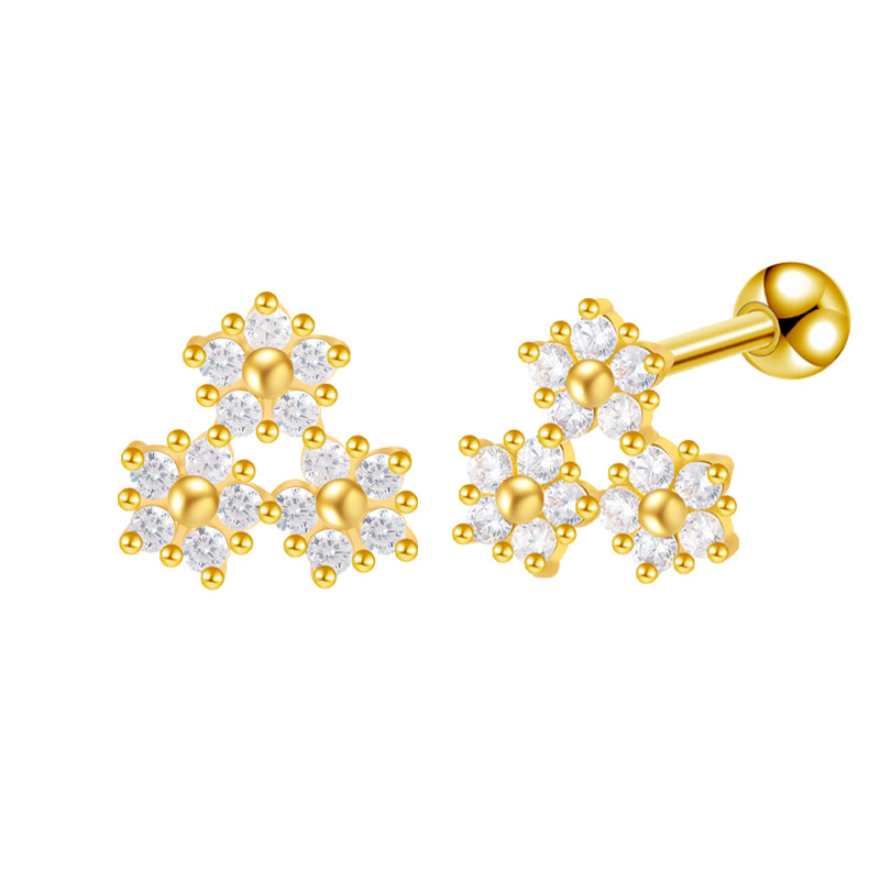 Flower-look Ear Stud