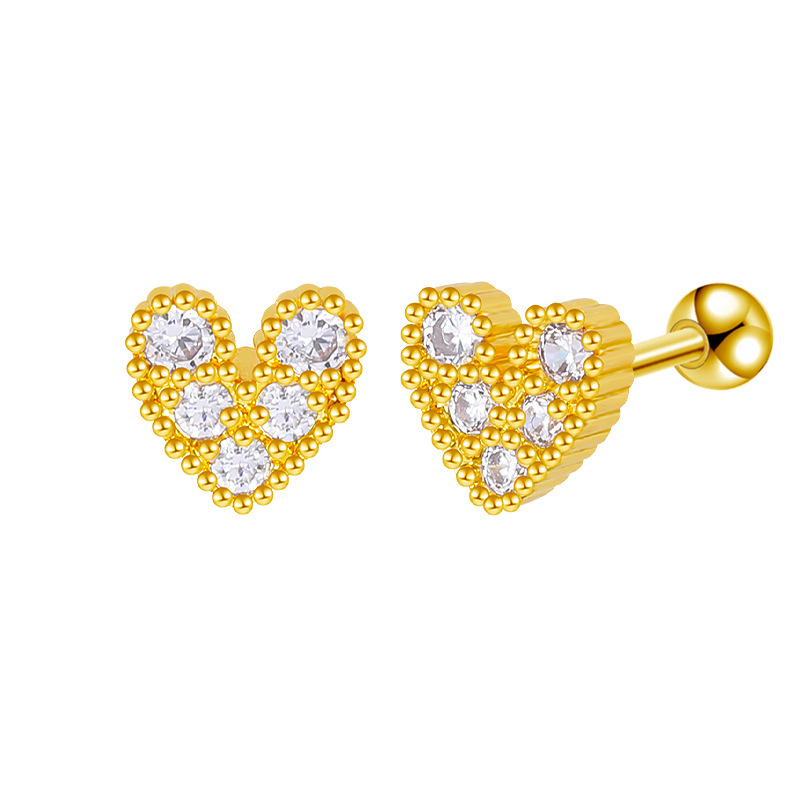 Heart-look Ear Stud