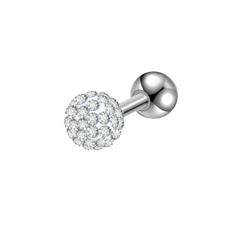 Ear Stud with Crystal Ball