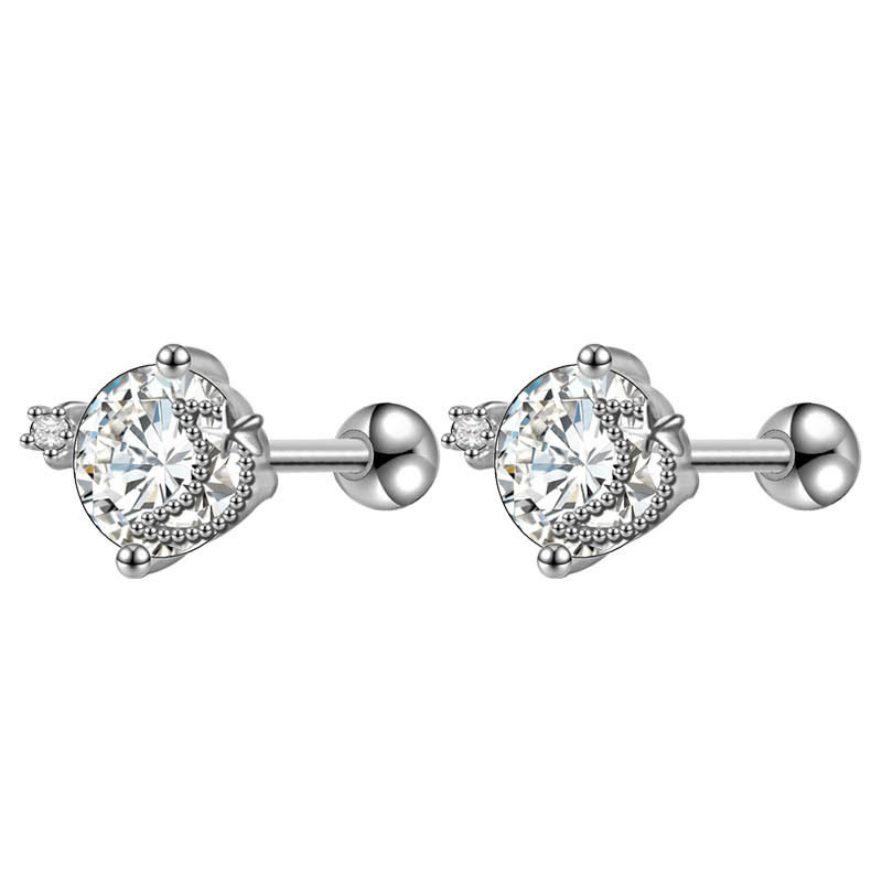 Ear Stud with CZ Top