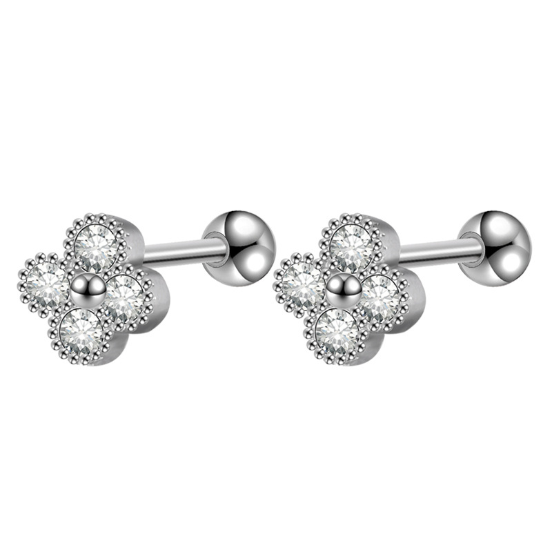 Flower-look Ear Stud