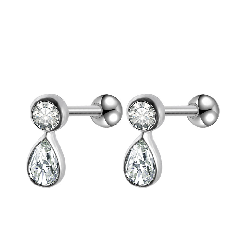 Ear Stud with CZ Top