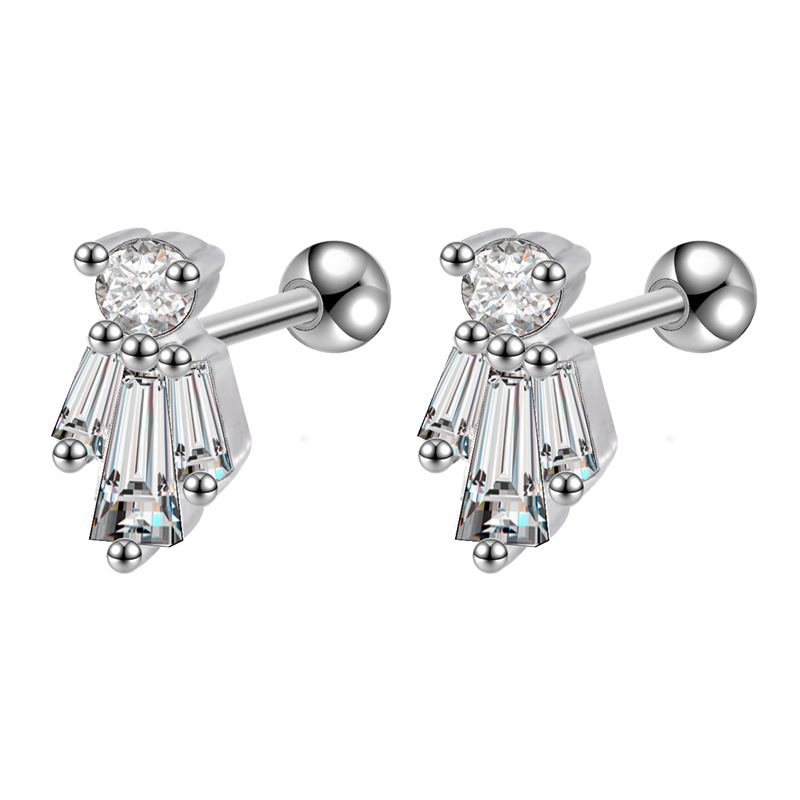 Ear Stud with CZ Top