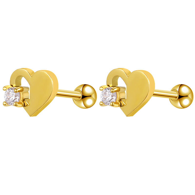 Heart-look Ear Stud