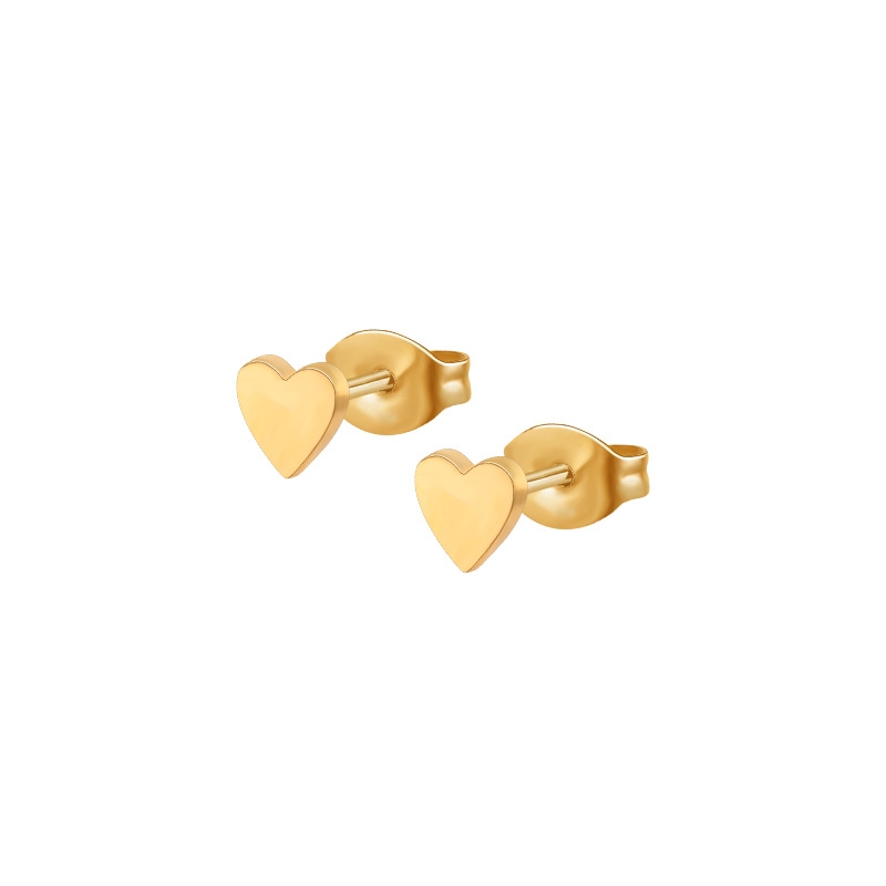 Ear Stud with Heart Top