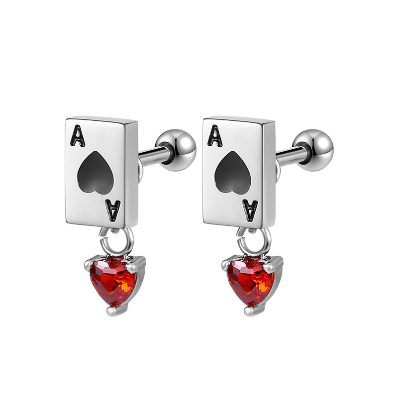 Poker-look Ear Stud