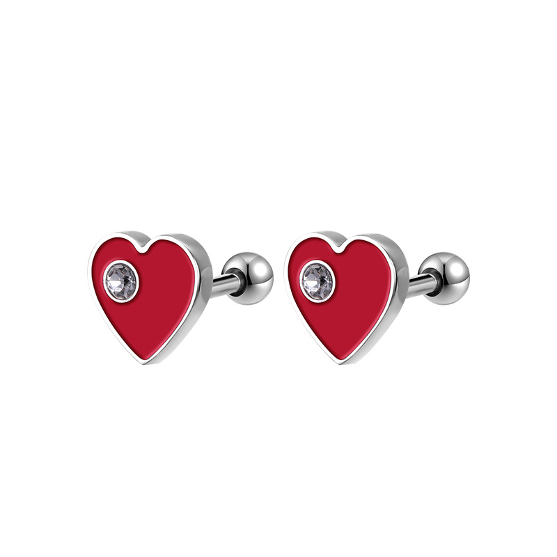 Heart-top Ear Stud