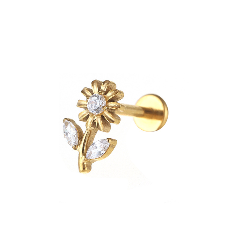 Flower-top Labret Stud