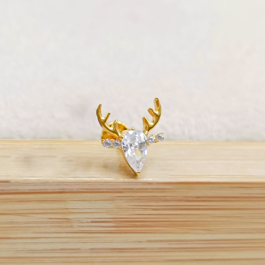 Deer-head Ear and Lip Stud