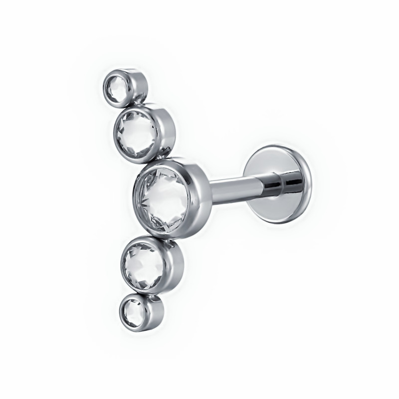 Labret Stud with CZ